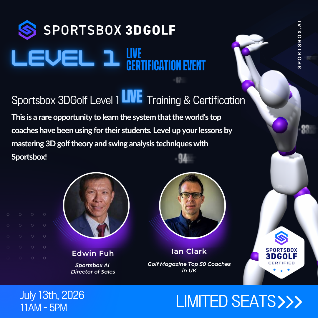 Sportsbox 3DGolf UK Level 1 LIVE Certification & Practical Training
