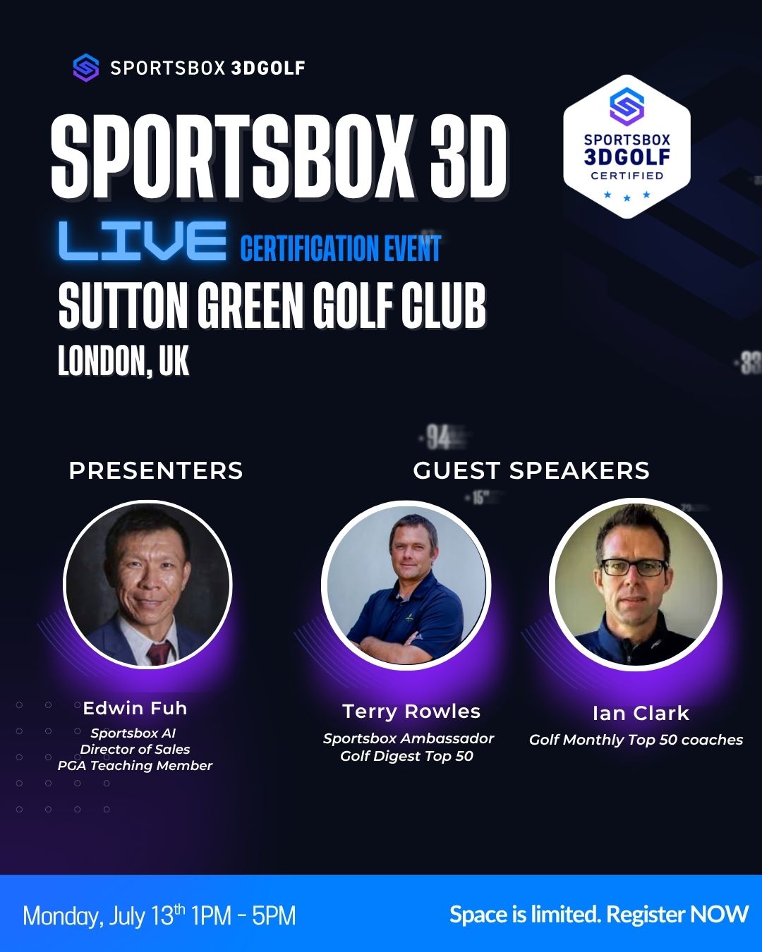 Sportsbox 3DGolf UK Level 1 LIVE Certification & Practical Training