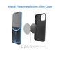 GPOD GOLF metal plate installation instruction for slim cases. You can place the metal plate between the phone and its case. 